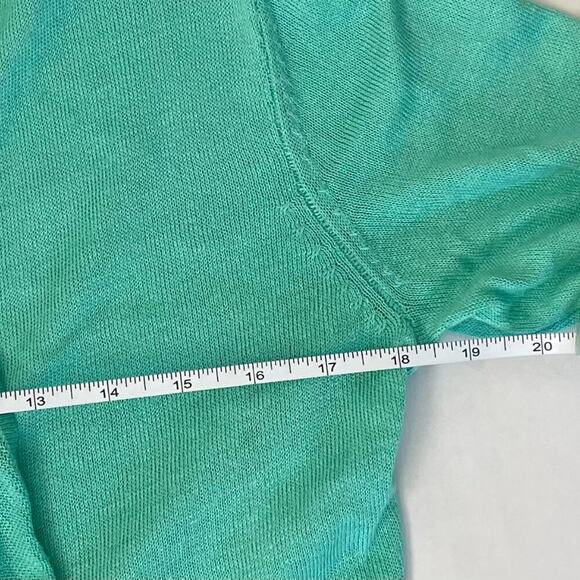 J. Jill Linen Blend Mint Green Open Cardigan/Wrap, Drape Front, Size XS - Picture 7 of 8